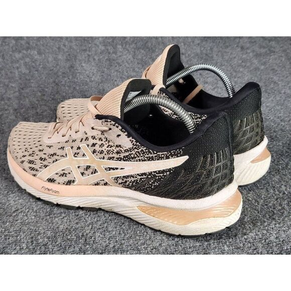 Asics Gel Cumulus 22 Knit Sneakers‎ Women Sz 11 Pink Black Flyte Foam Running - Picture 2 of 9